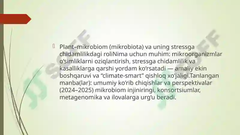 O’simliklar fiziologiyasi yuzasidan chet el ilmiy tadqiqotlar va ular haqida ilmiy maqolalarni tahlil qilish 3