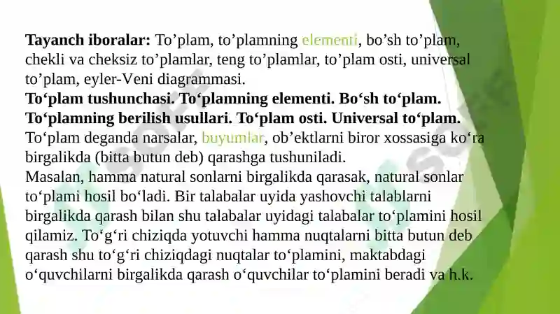 Matematika o'qitish metodikasi 3