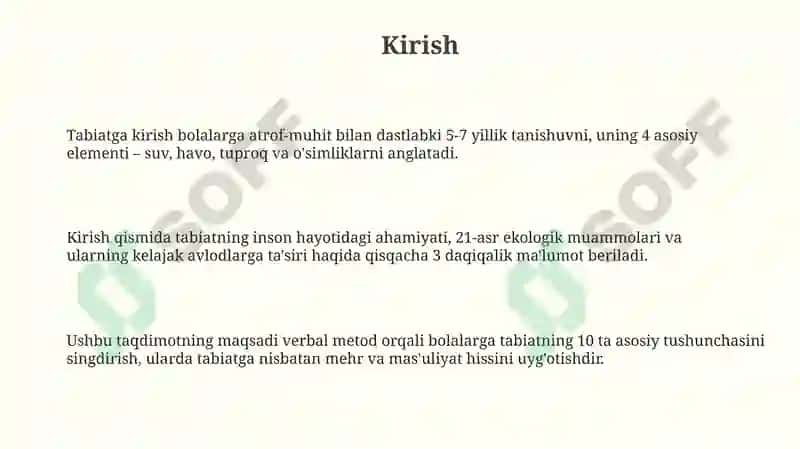 Tabiat bilan tanishtirishda ogʻzaki metoddan foydalanish va uning mohiyati 3