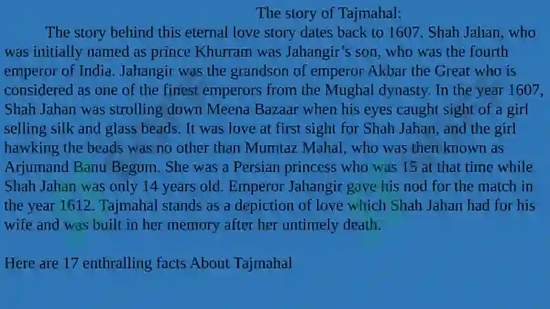 FACTS ABOUT TAJMAHAL 3