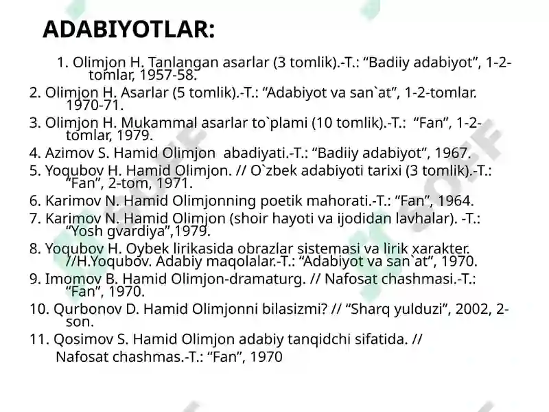 Olimjon H. Tanlangan asarlar 3