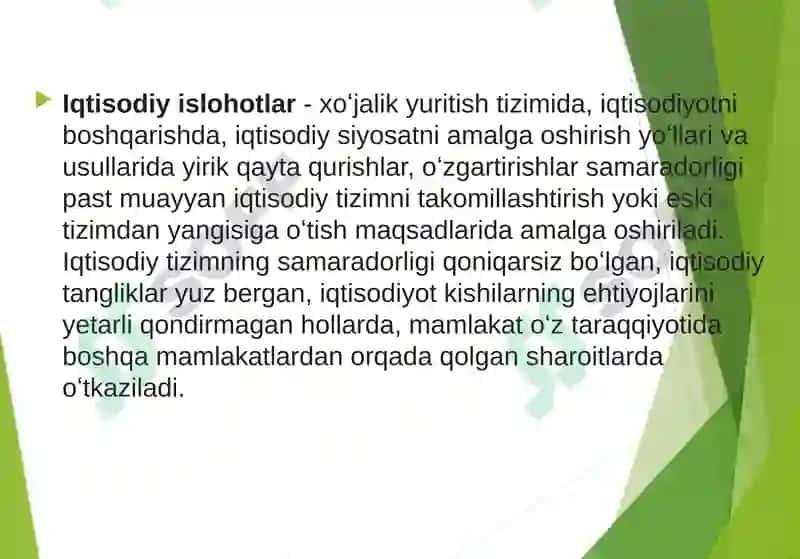 Mustaqil O'zbekiston: yosh davlatning iqtisodiy xolatni barqarorlasahtirish uchun qo'ygan qadamlar 3
