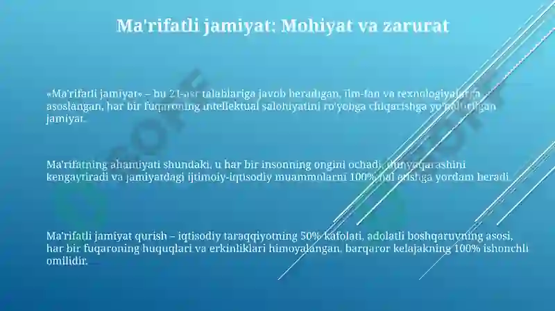 Ma'rifatli jamiyat 3