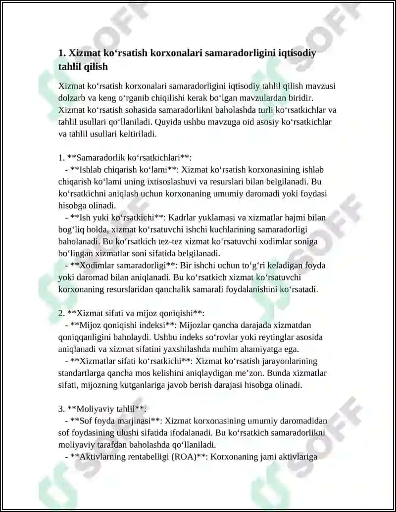 XIZMAT KO‘RSATISH KORXONALARI FAOLIYATI KO‘RSATKICHLARINI EKONOMETRIK MODELLASHTIRISH 3