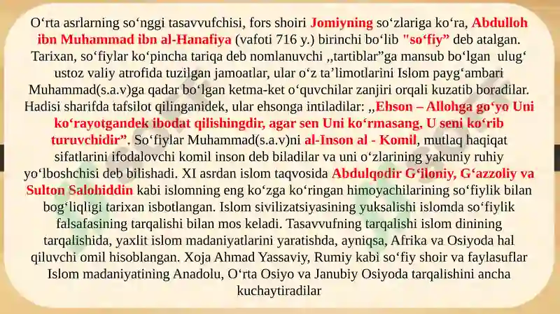 Tasavvuf ta'limoti 3