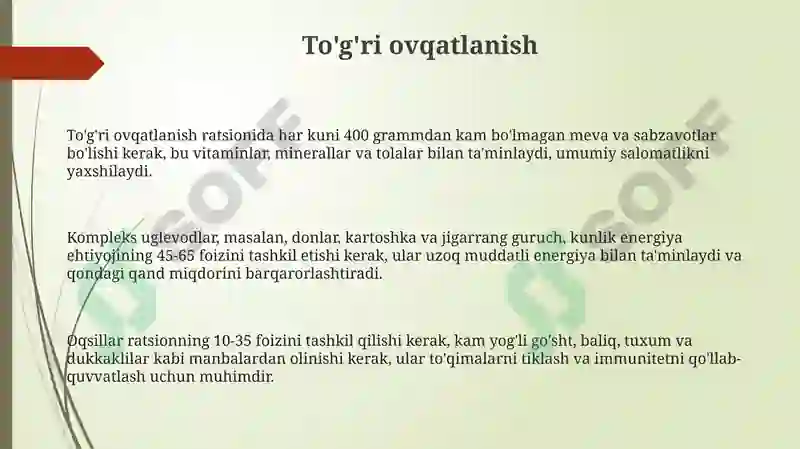 Sog'lom Turmush Tarzi Asoslari 3