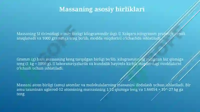Massa va sigʻim oʻlchov birliklari 3
