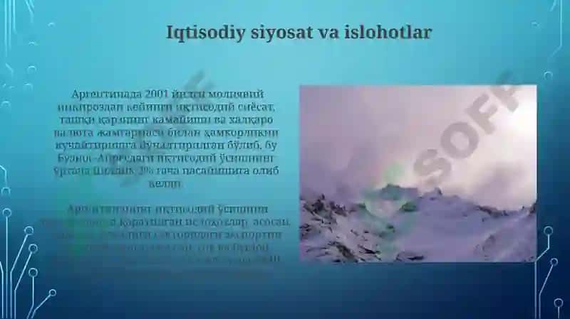 Argentina Respublikasiga iqtisodiy geografik tavsif 3