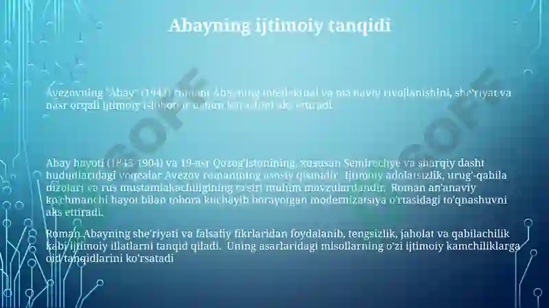 Avezovning "Abay" romani 3