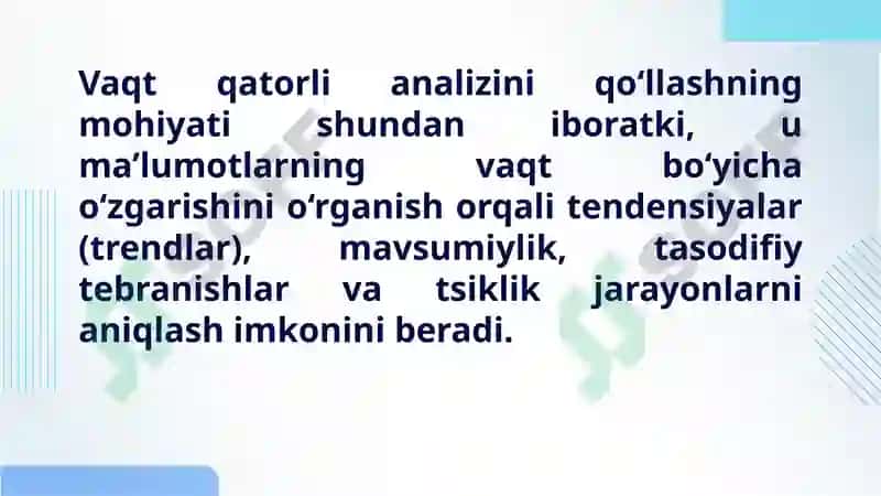 Vaqt qatorlar, avtokorrelyatsiya va qisman avtokorrelyatsiya funksiyalari. 3