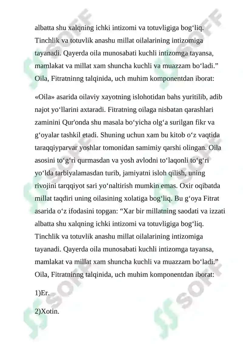 A.Fitratning “OILA ASARI”da oila qurish tartiblari va farzand tarbiyasi 3