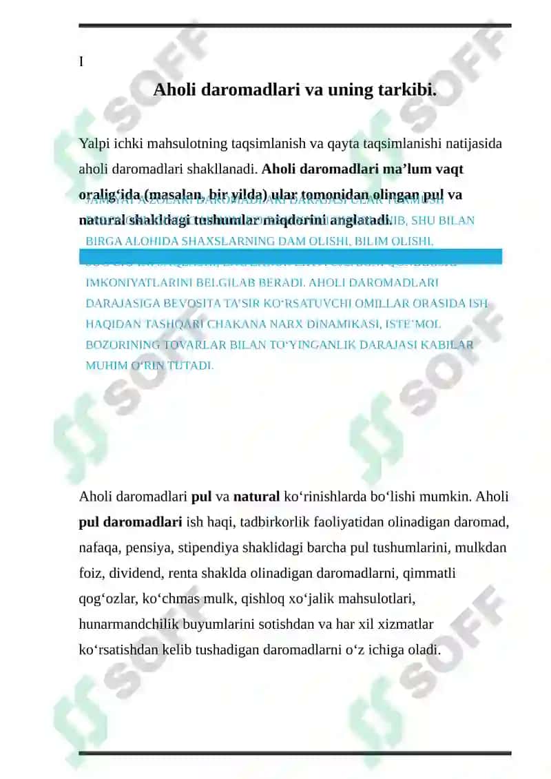Axoli daromadlarining mazmuni, turlari va shakllanish manbalari 3
