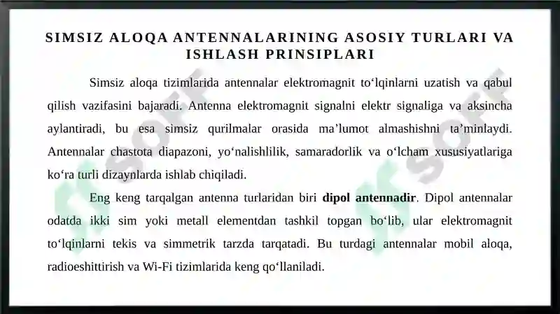 Simsiz aloqa antennalari 3