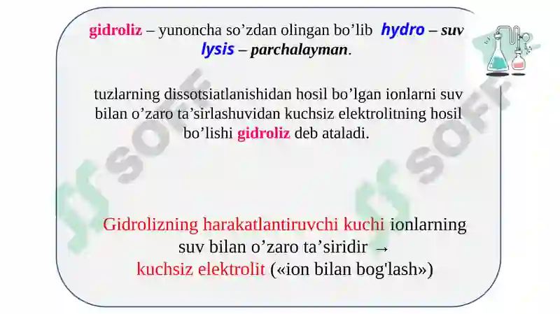 Tuzlar gidrolizi 3