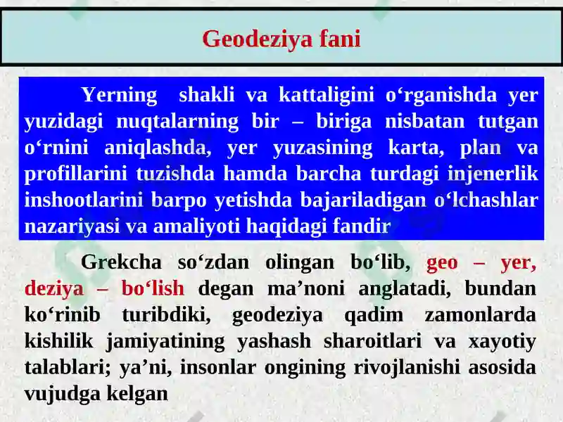Geodeziya haqida ma’lumotlar 3