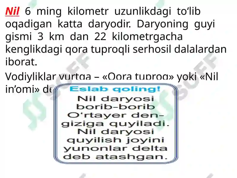 Nil vodiysi va uning aholisi 3