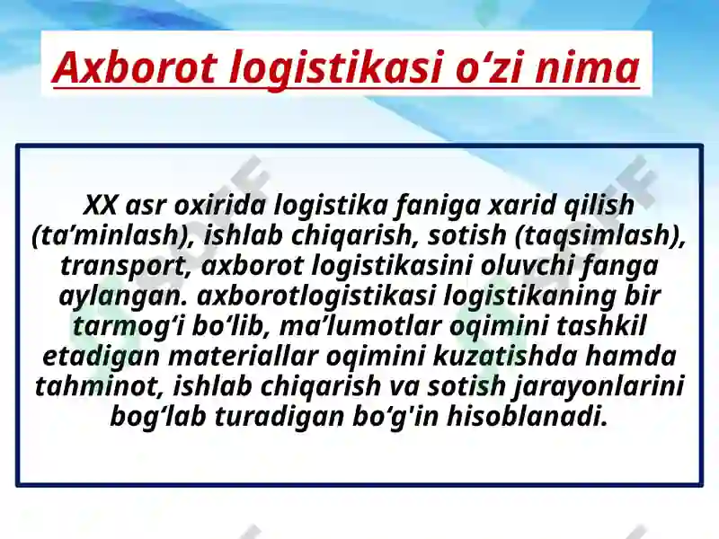 Axborot logistikasi 3