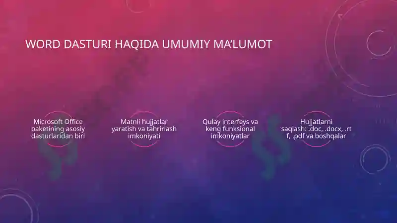 Word dasturi 3