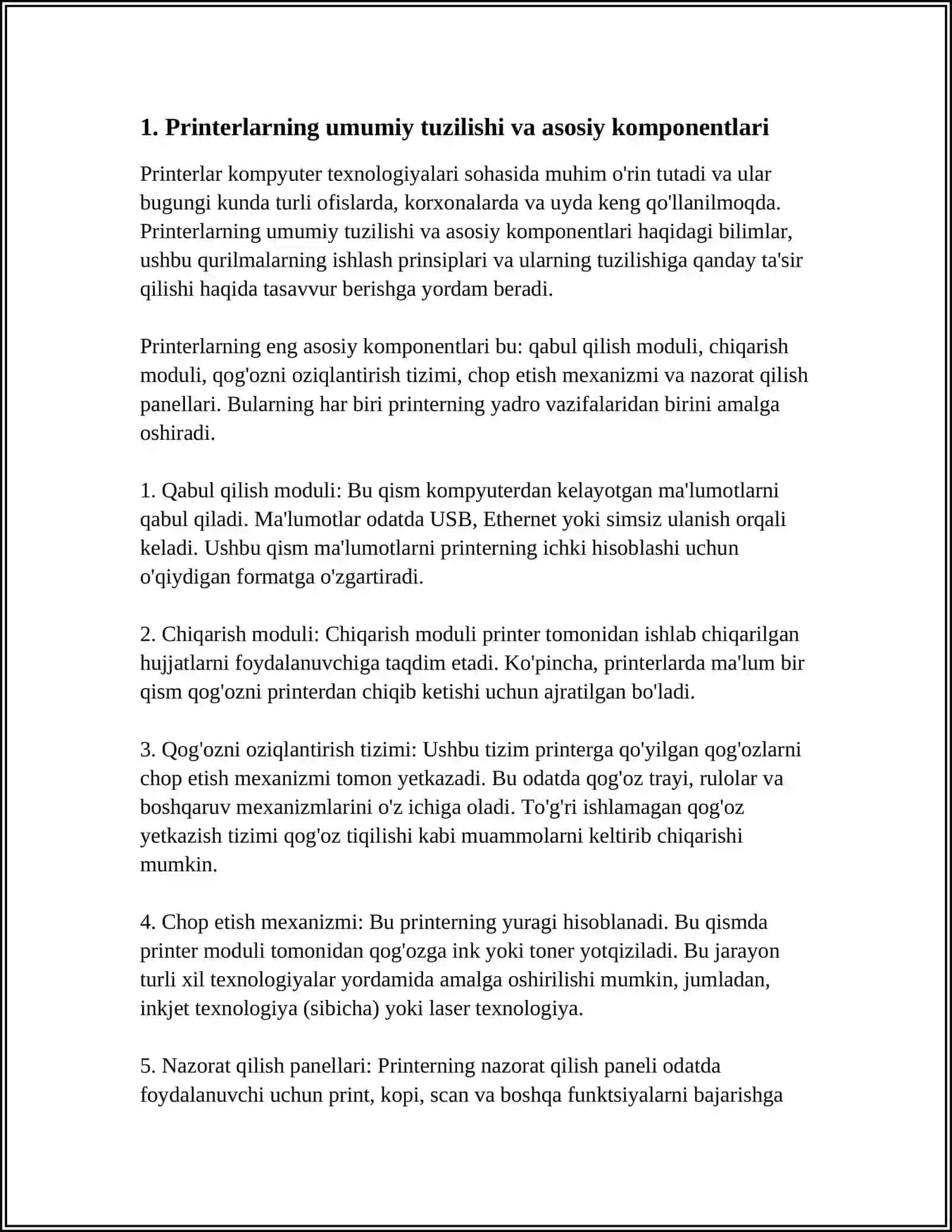 PRINTERLARNING TUZILISHI VA ISHLASH PRINSIPLARI 3