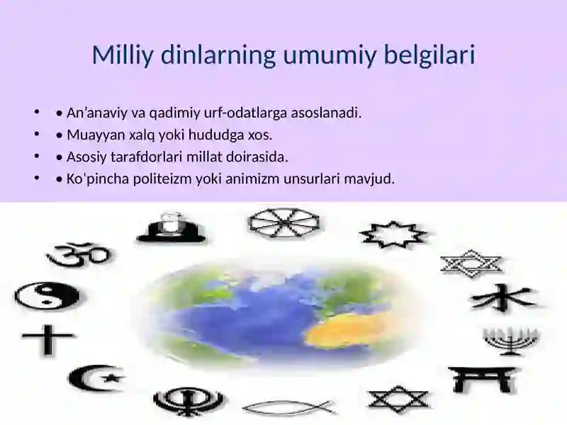 Milliy dinlar 3