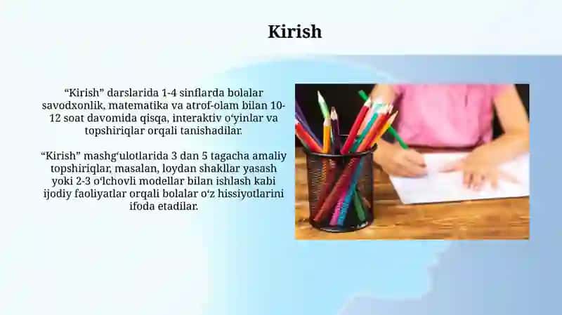 Boshlanģich sinflarda fakultativ darslarni tashkil etish 3