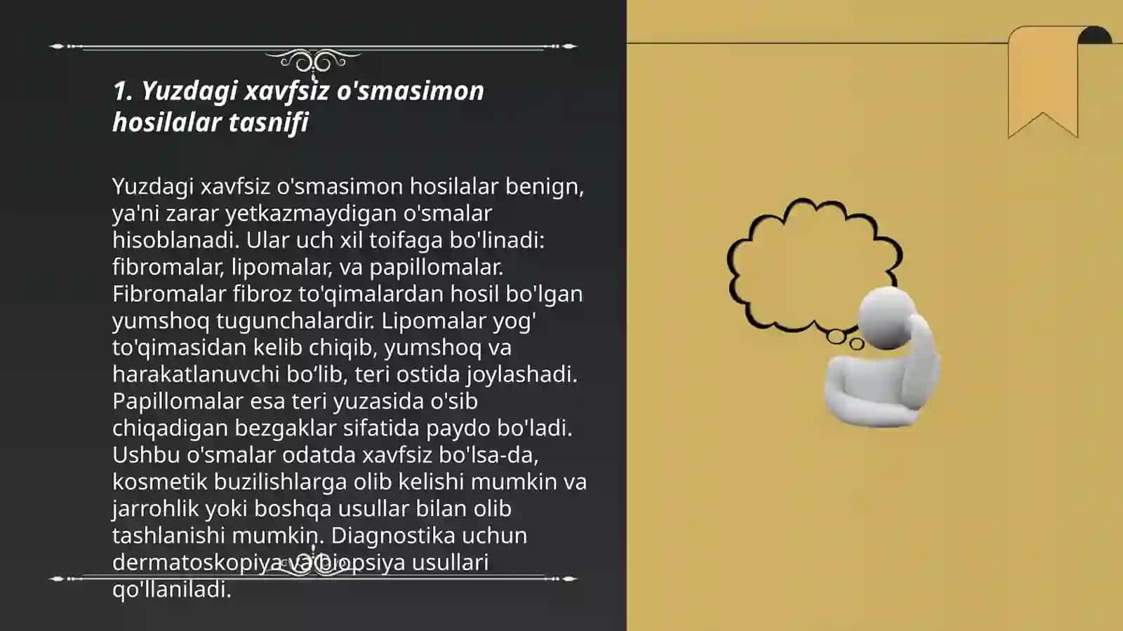 Yuzdag'i xavfsiz o'smasimon hosilalar tasnifi 3