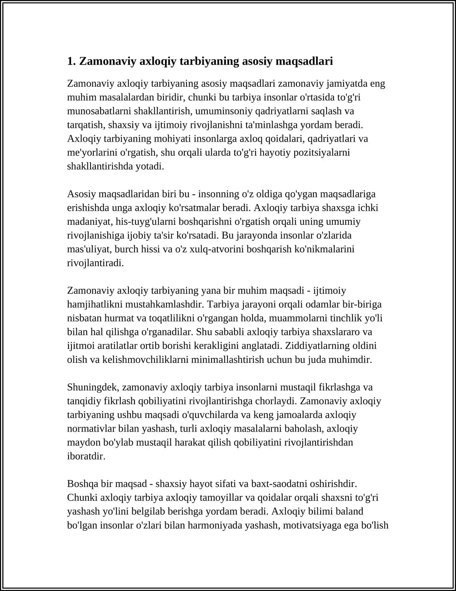 Zamonaviy Axloqiy Tarbiya Yutuqlari va Kamchiliklari 3