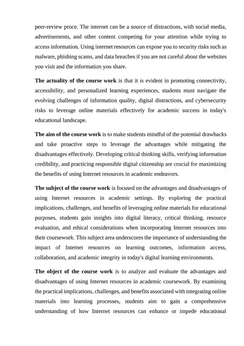 Advantages and disadvantages of using internet resources 3