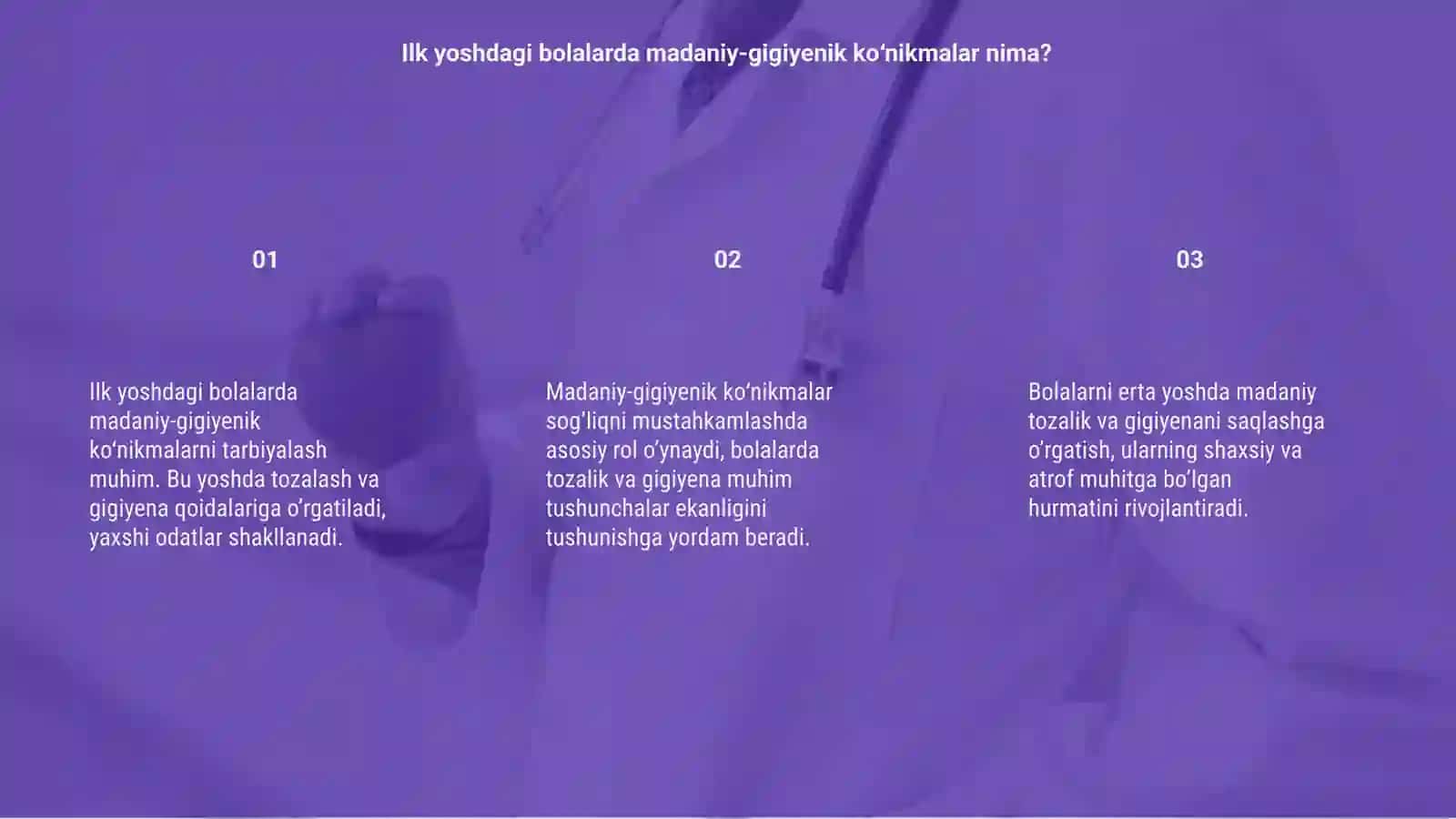 Ilk yoshdagi bolalarda madaniy-gigiyenik koʻnikmalarni tarbiyalash 3