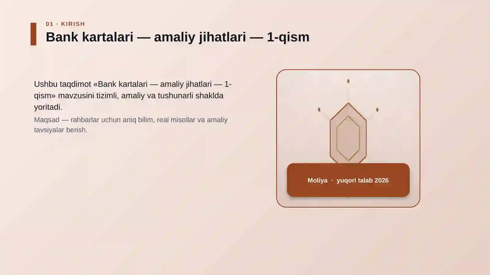 Bank kartalari — amaliy jihatlari — 1-qism 3