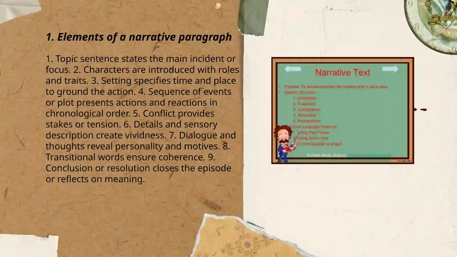 Elements of a narrative paragraph 3
