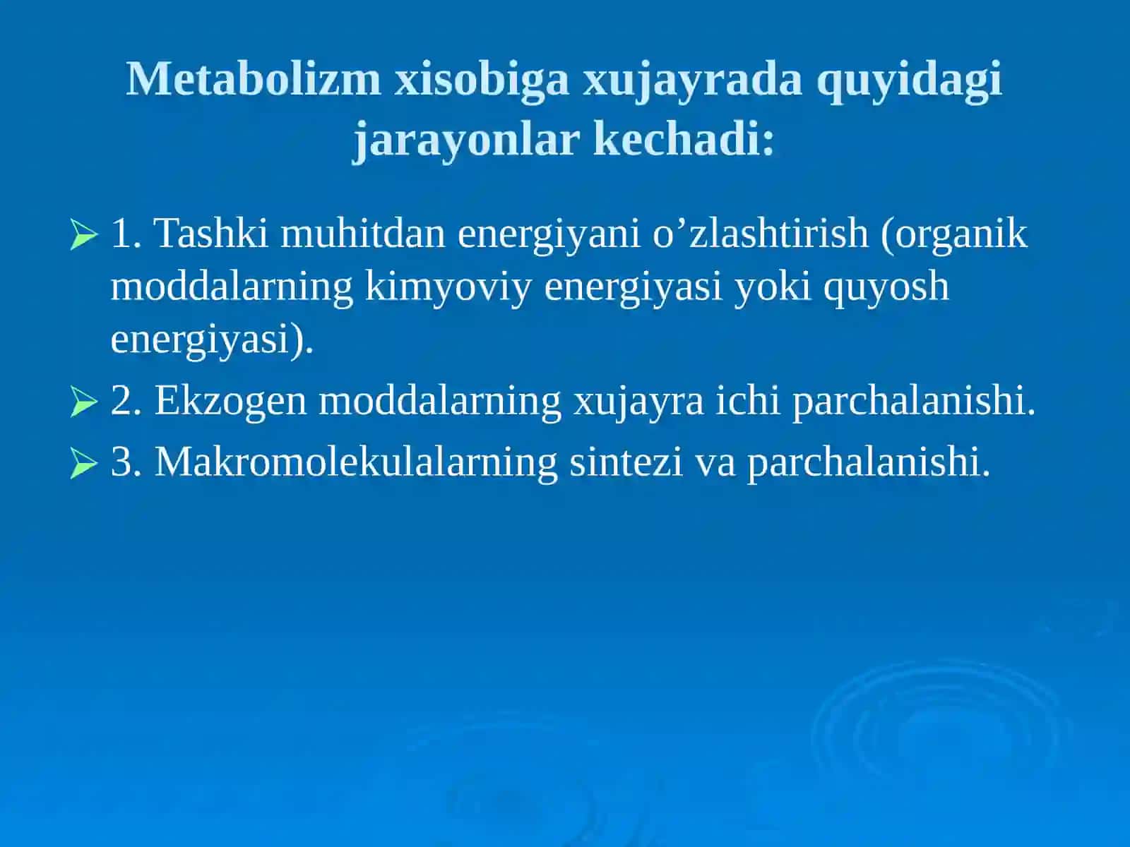 Biologik Membranalar va Oksidlanish 3
