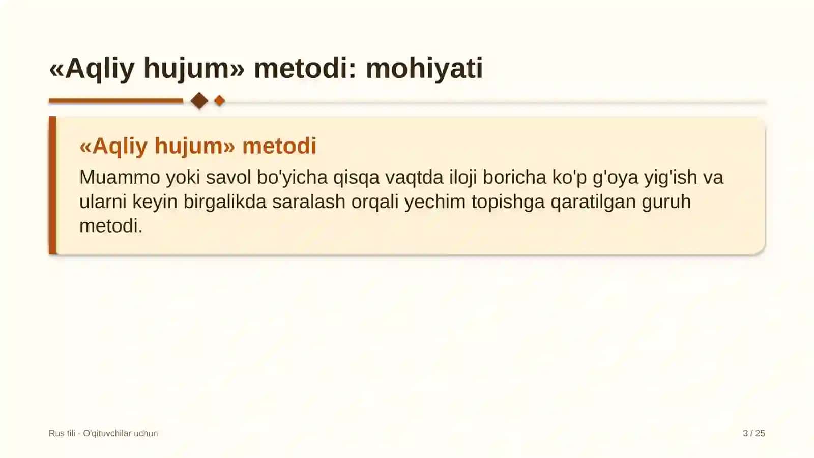 rus tili darslarida aqliy hujum metodidan foydalanish 2675 3