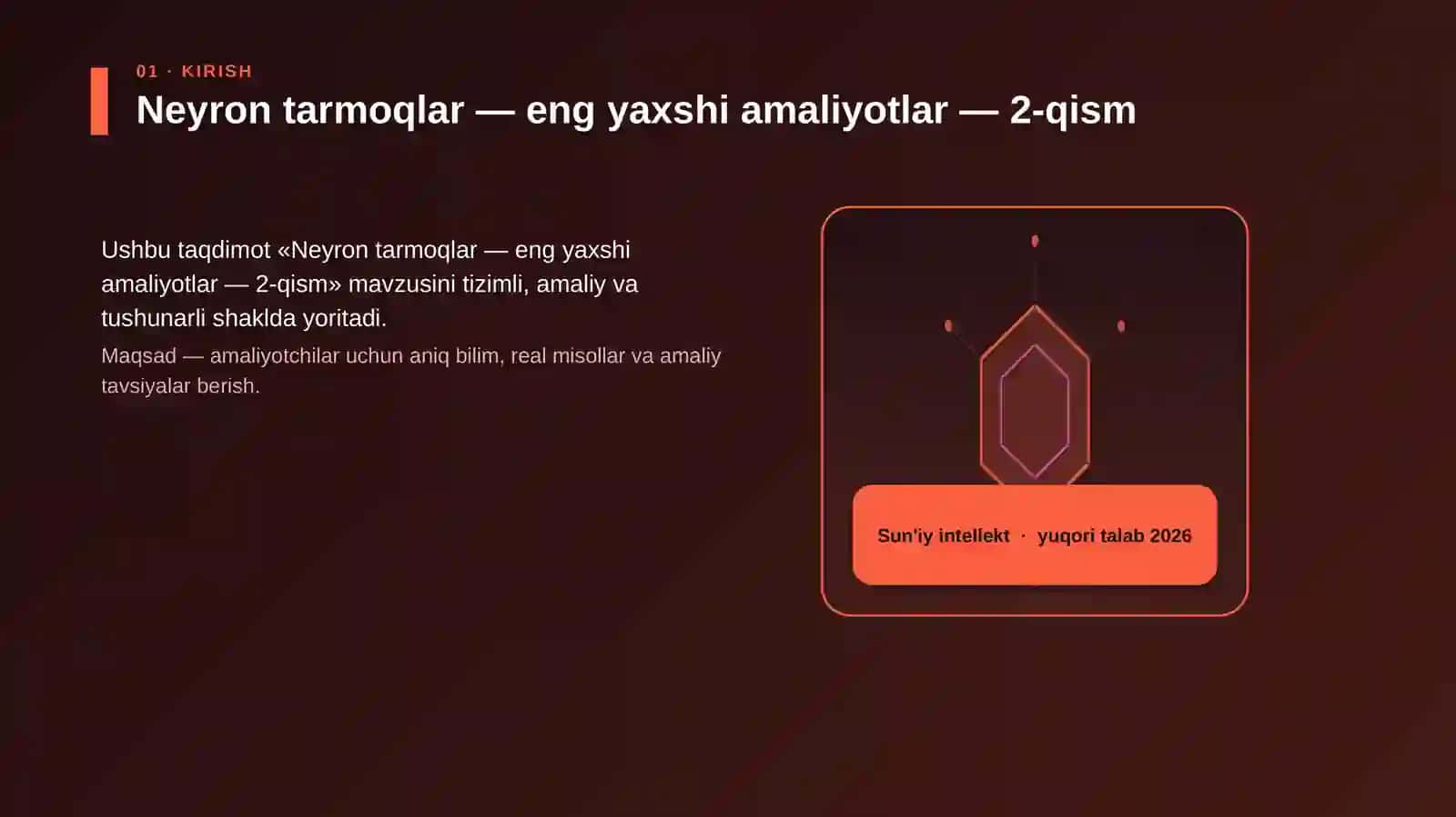 Neyron tarmoqlar — eng yaxshi amaliyotlar — 2-qism 3
