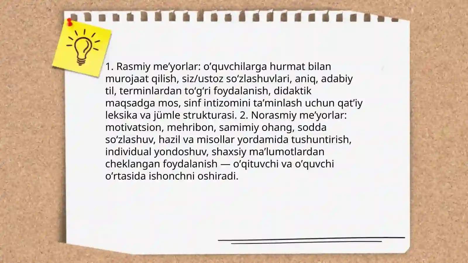 O'qituvchi nutqining me'yorlari 3