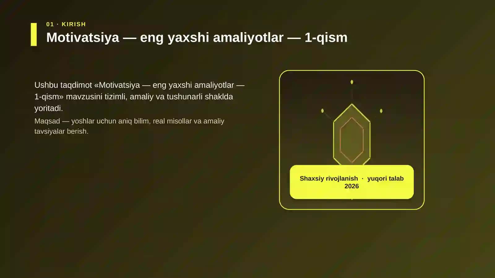 Motivatsiya — eng yaxshi amaliyotlar — 1-qism 3