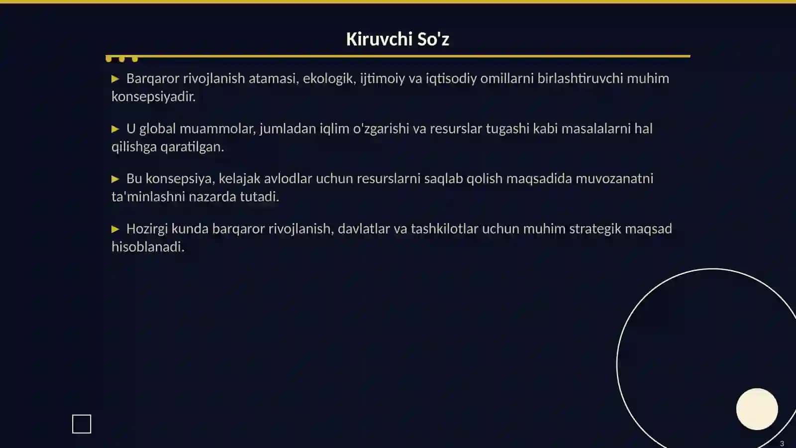 Barqaror Rivojlanish Konsepsiyasi 3