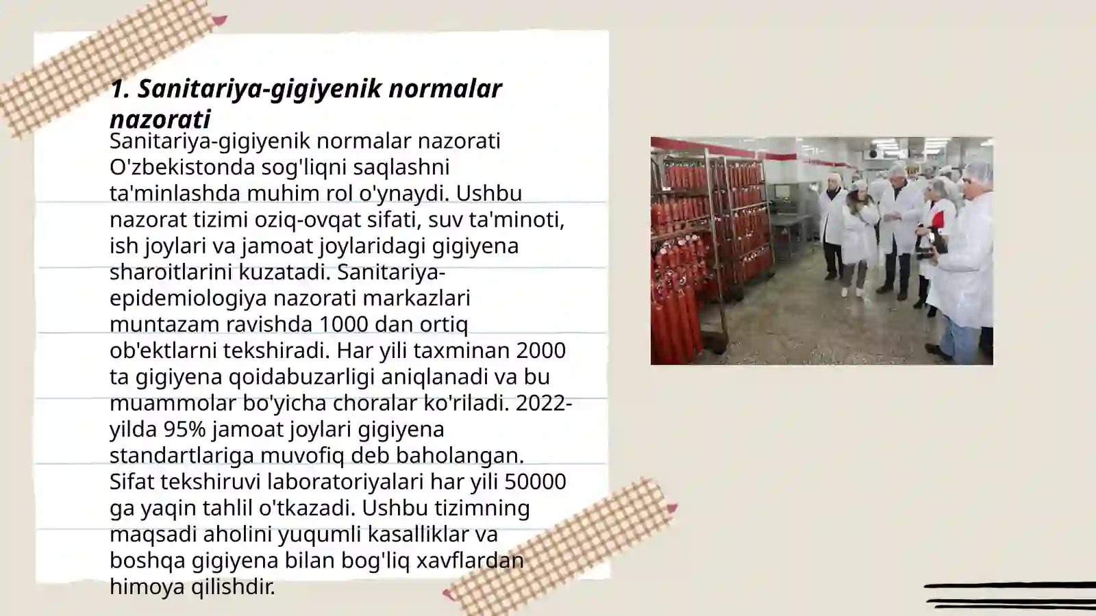 Sanitariya-gigiyenik normalar nazorati 3
