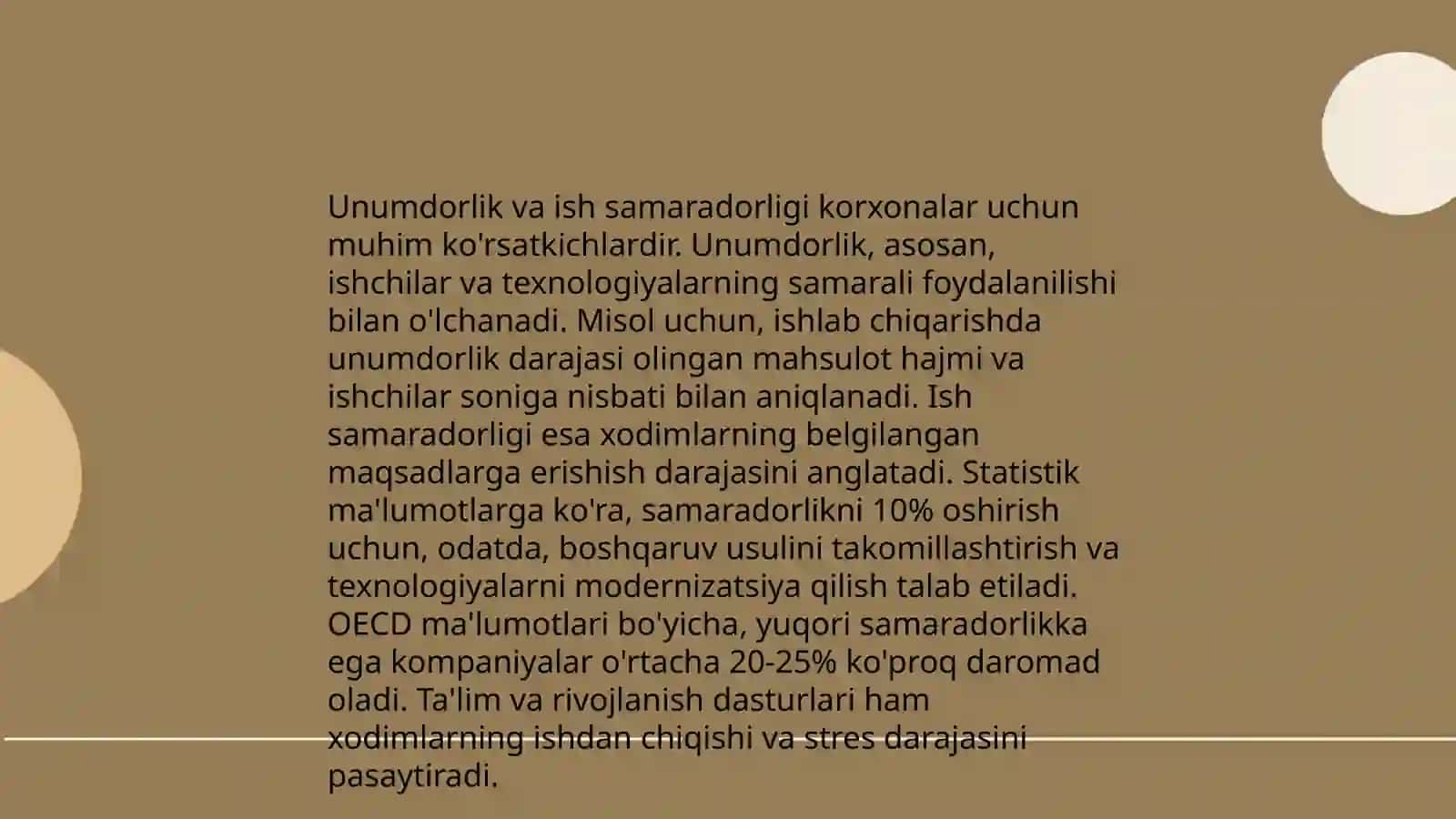 Unumdorlik, ishlab chiqarish va bandlik 3