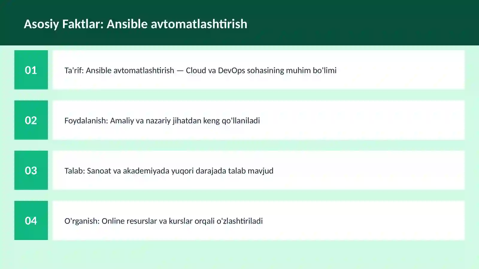 Ansible avtomatlashtirish 3