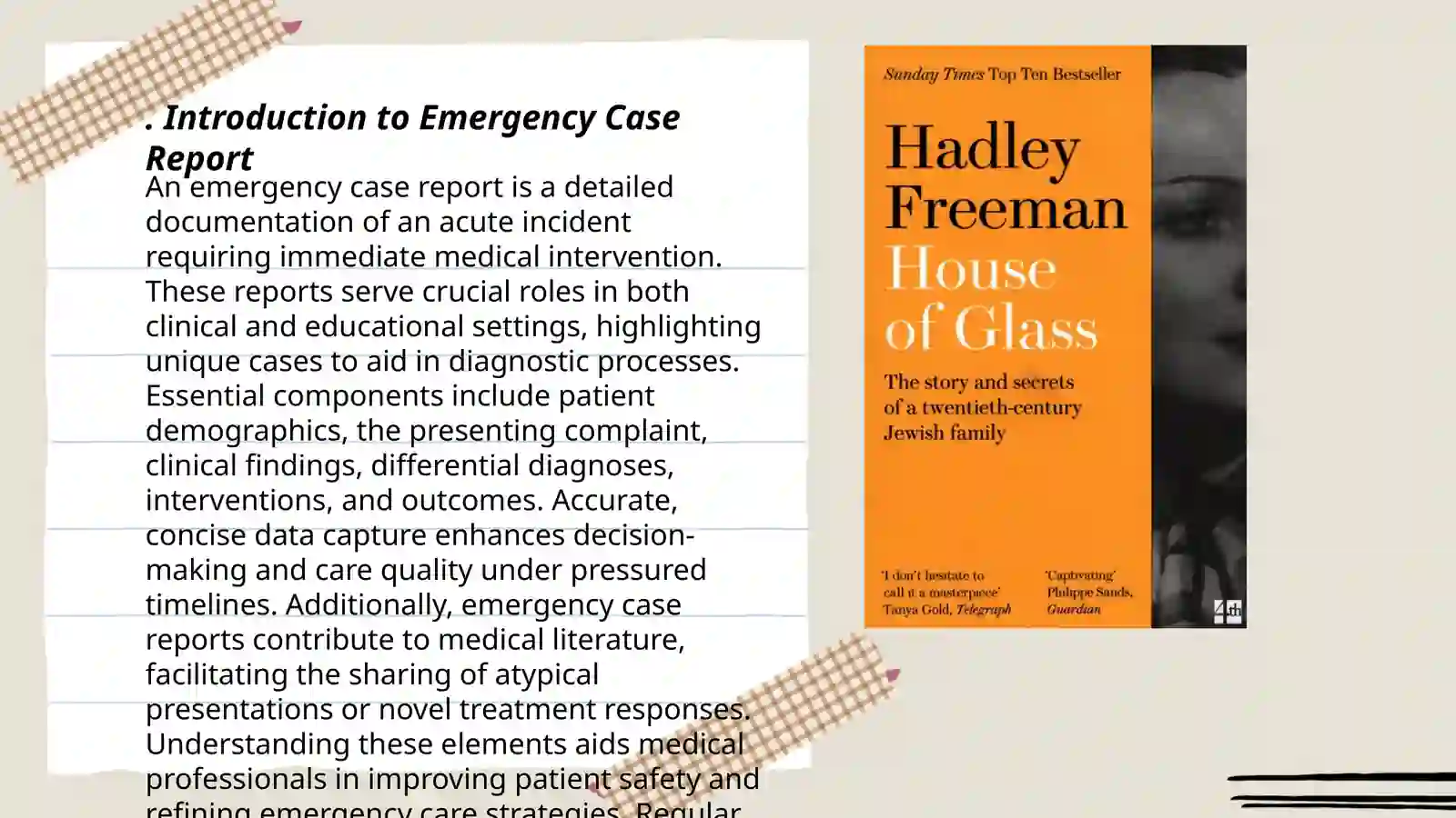 Doctor's Report on Emergency Case 3