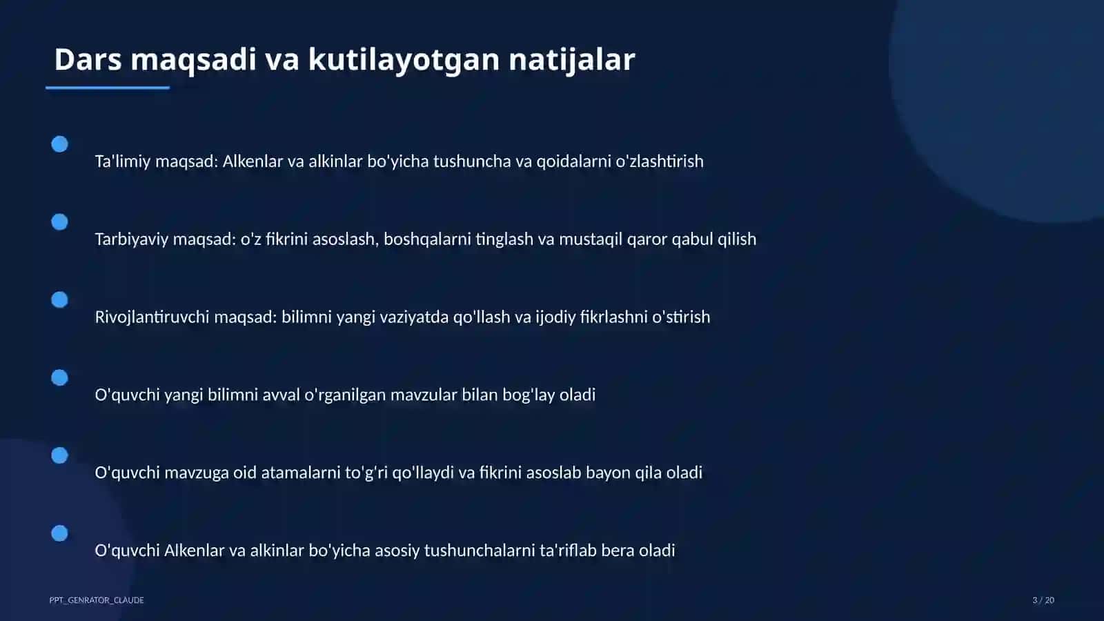 Alkenlar va alkinlar (10-sinf) 3