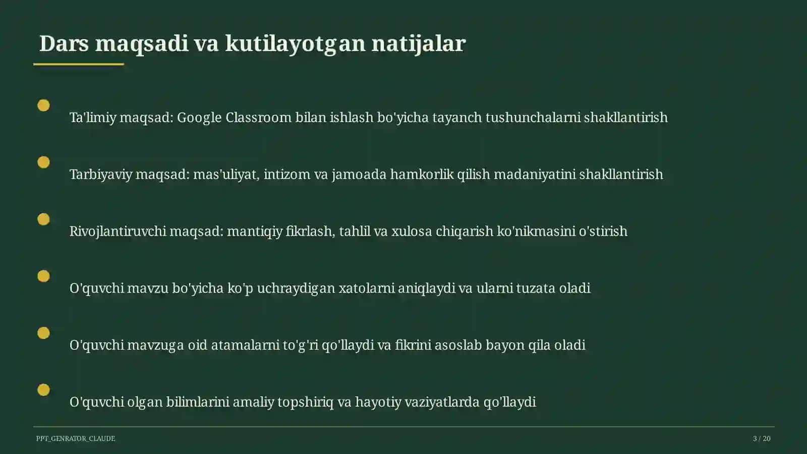 Google Classroom bilan ishlash 4