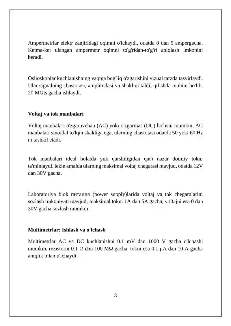 Fizika labaratoriya xonasidagi elektr jihozlari va ularni ishlatish yoriqnomalari 3