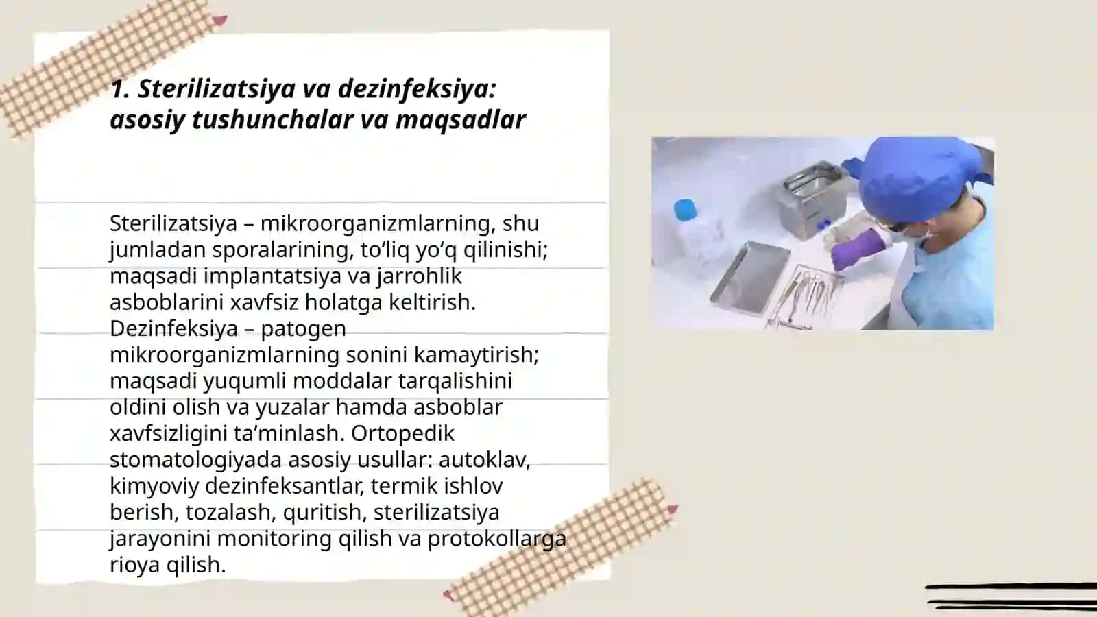 Sterilizatsiya va dezinfeksiya: asosiy tushunchalar va maqsadlar 3