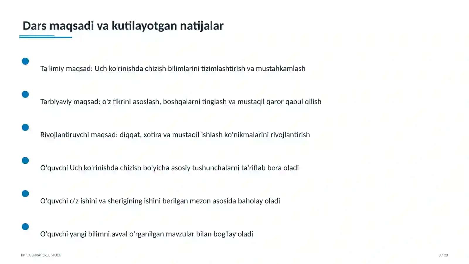 Uch ko'rinishda chizish (8-sinf) 3