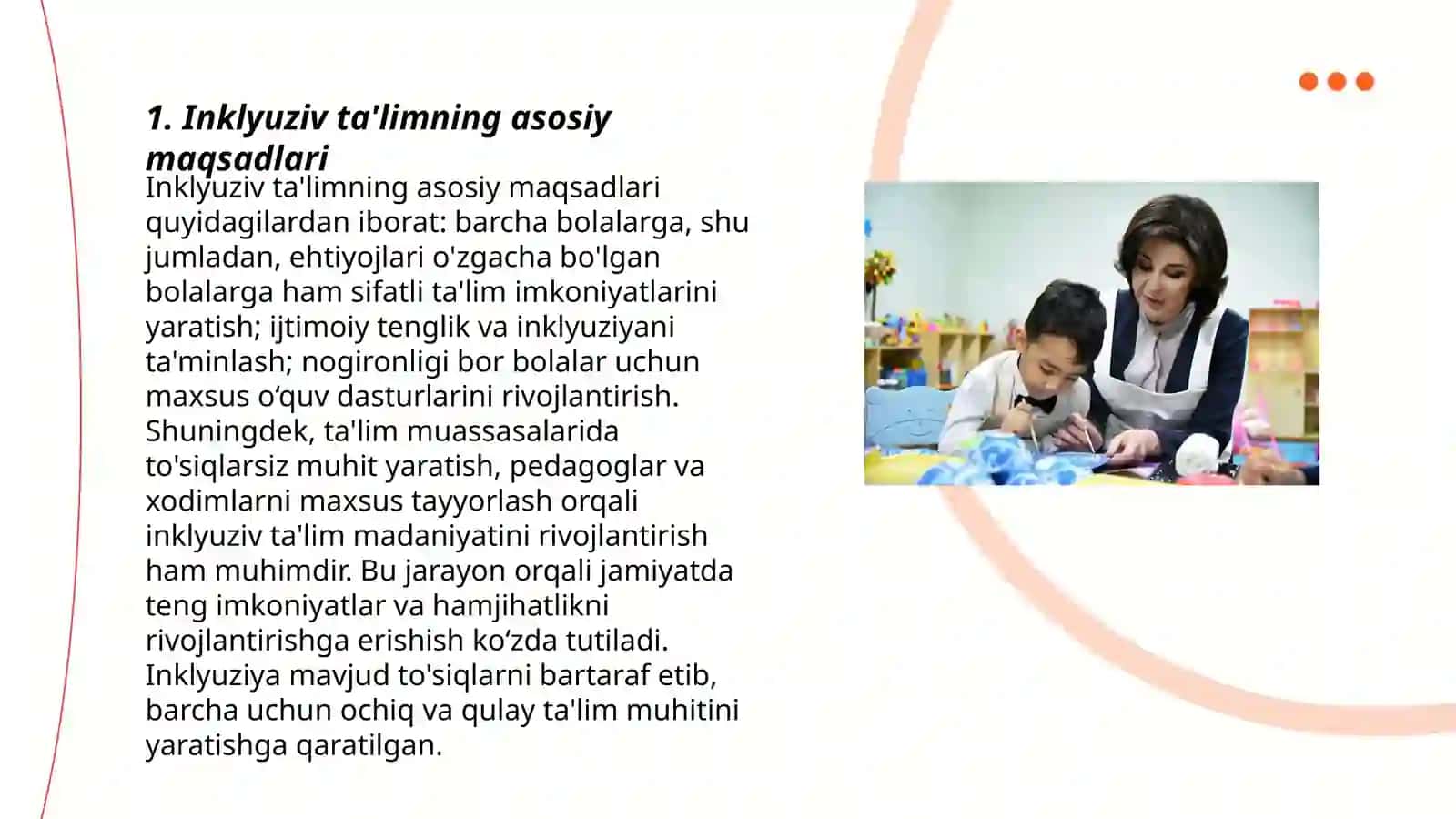 Inklyuziv ta'limning asosiy maqsadlari 3