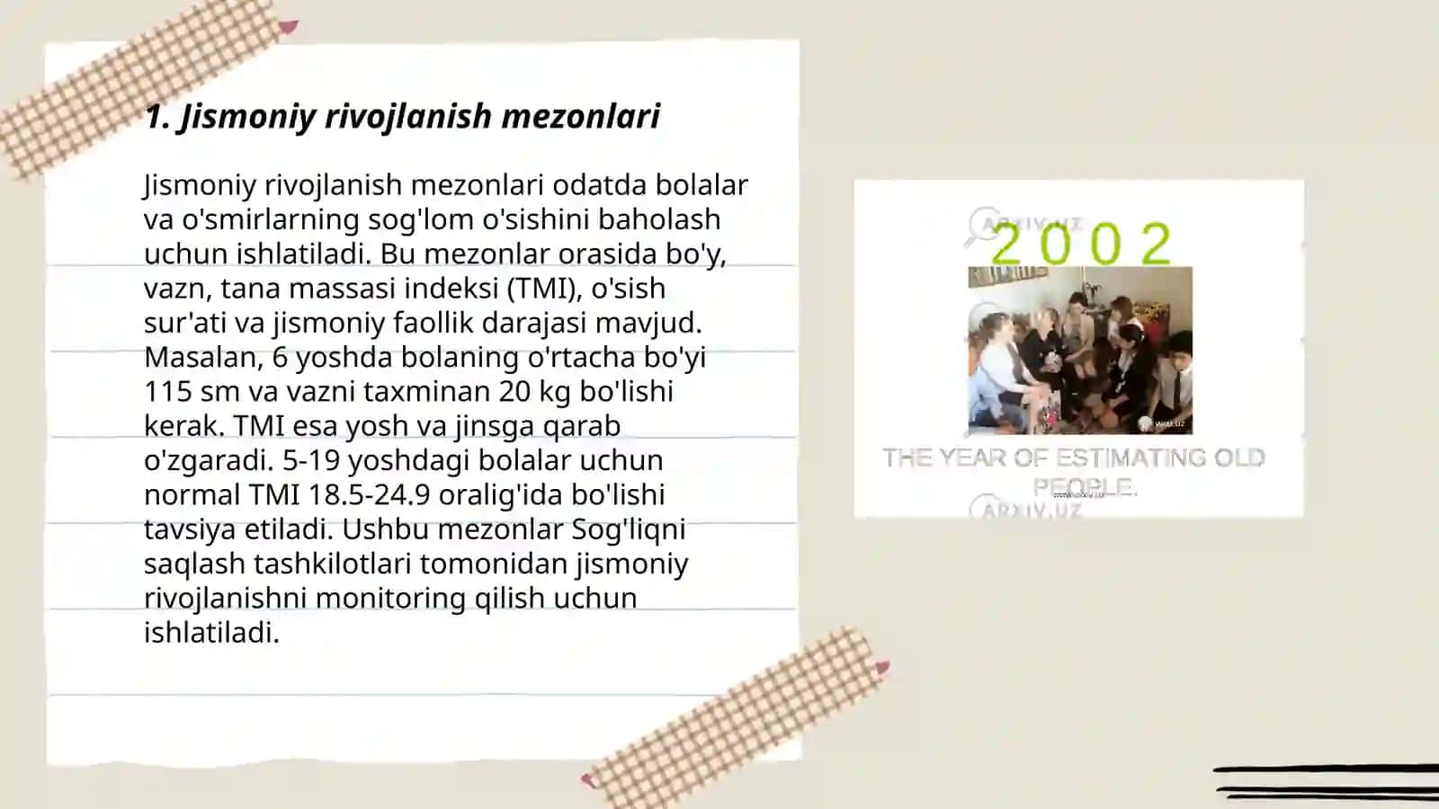 Jismoniy rivojlanish mezonlari 3