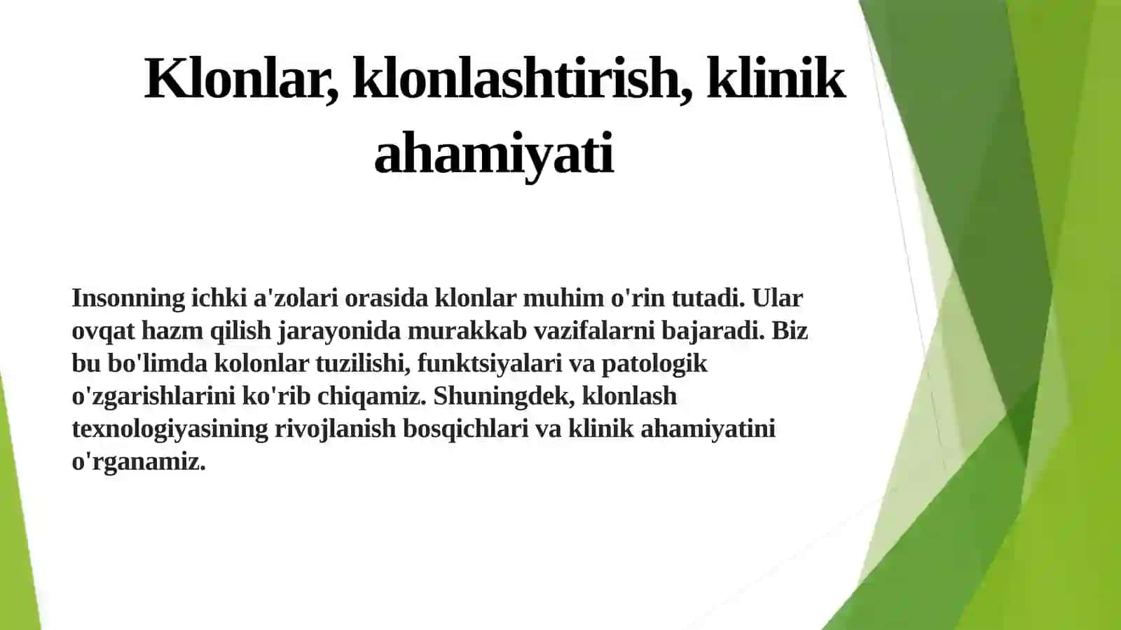 Klonlar, klonlashtirish, klinik ahamiyati 3