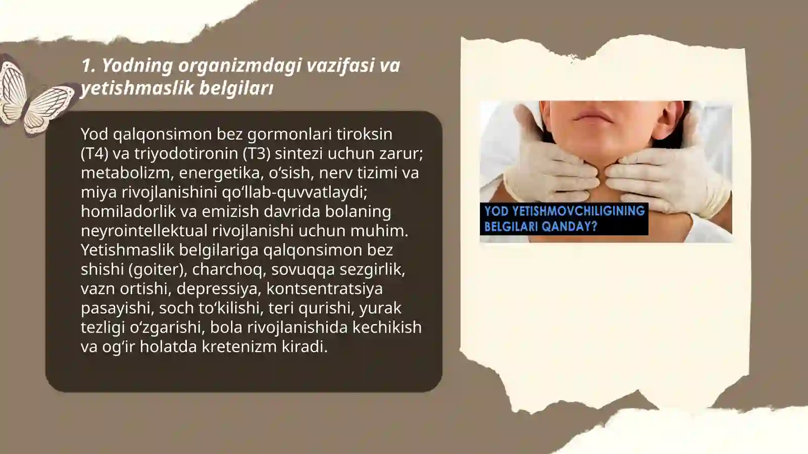 Yodning organizmdagi vazifasi va yetishmaslik belgiları 3